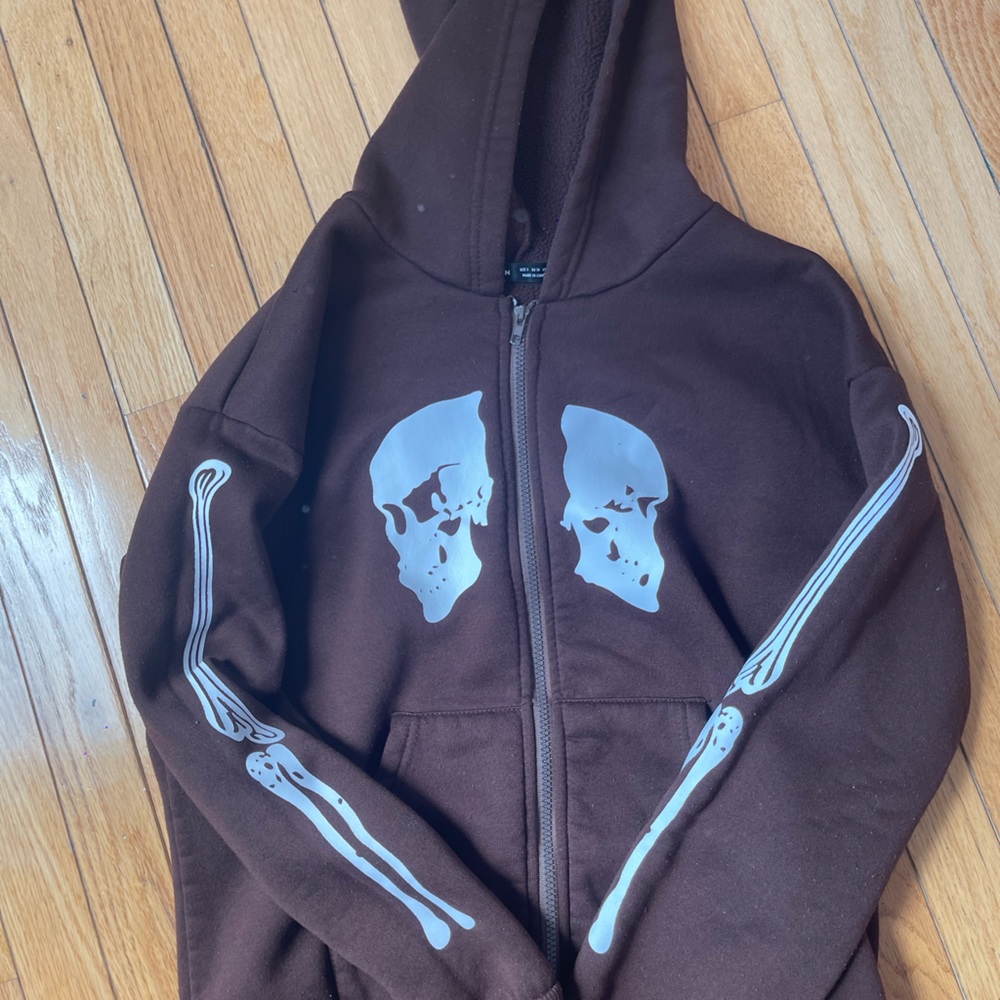 Brown Skull Hoodie